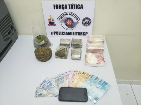 PM prende homem com skunk, cocaína e maconha na Raposo Tavares, em Presidente Bernardes