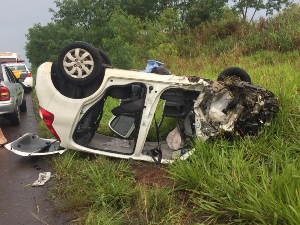 Acidente na Rodovia Assis Chateaubriand deixa quatro pessoas feridas