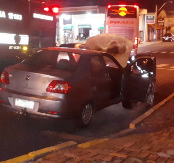 Corpo de Bombeiros de OC atende ocorrncia de incndio em veculo 