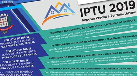 Carnês do IPTU de Adamantina começaram e ser entregues