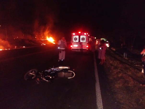 Motociclista atinge animal prximo a balana do DER em Dracena 