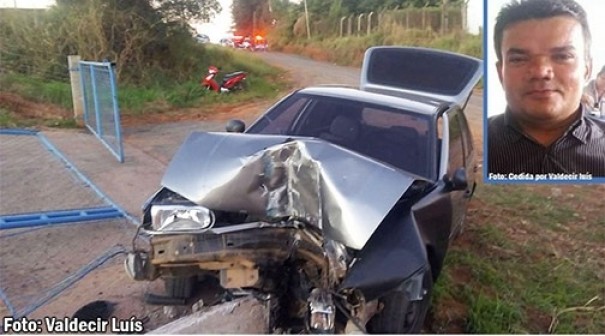 Passageiro de carro, de 45 anos, morre aps veculo bater em pilar de concreto