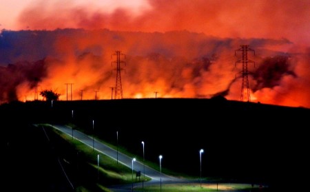 Incêndio devasta cerca de 30 alqueires de vegetação ao lado da Mata da Santana