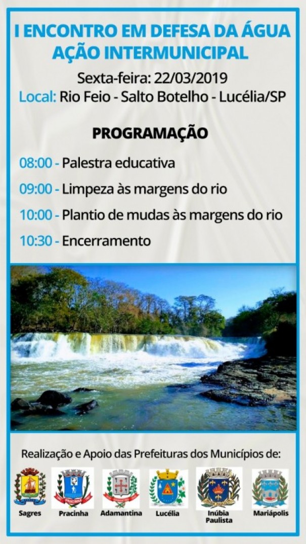 Secretaria Municipal de Meio Ambiente de Sagres realiza ciclo de atividade em comemorao ao Dia da gua