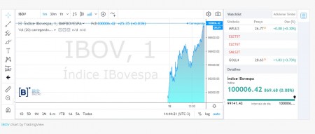 Bovespa alcança 100 mil pontos pela 1ª vez, perde patamar, mas bate novo recorde