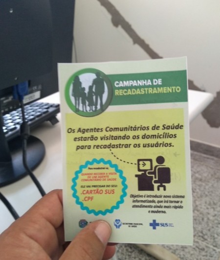 Saúde inicia recadastramento de usuários do SUS em todo o município com visitas nas residências de Pacaembu