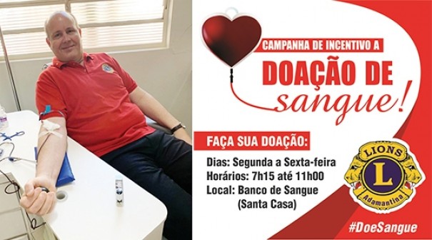 Lions realiza campanha de incentivo  doao de sangue