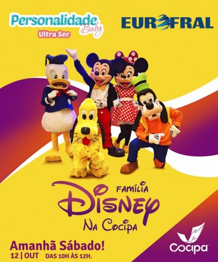 Cocipa recebe Família Disney para o Dia das Crianças Hiper Divertido