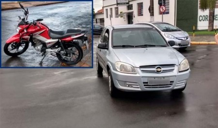 Motoqueiro fica ferido em acidente no centro de Tupã