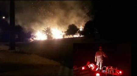 Incêndio na vila Santa Helena mobiliza os bombeiros em Parapuã