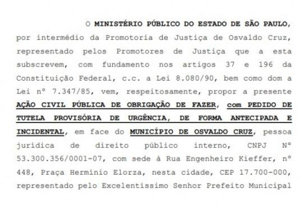 MP abre processo que obriga Prefeitura de OC a fiscalizar de maneira mais rgida o funcionamento do comrcio local