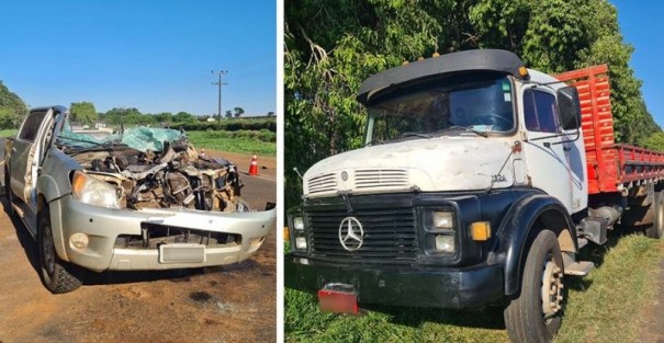 Motorista de caminhonete sofre ferimentos em acidente na SP-294, em Iacri