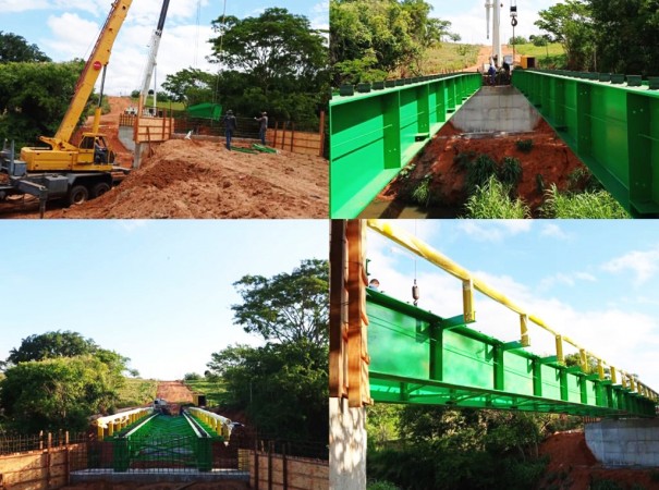 Em construo a quarta ponte de concreto, do total de sete em Maripolis