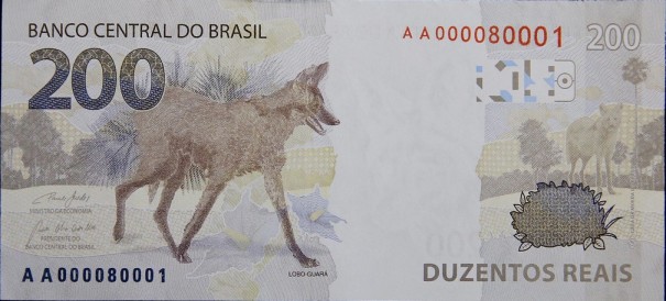 Banco Central lana nota de R$ 200, com imagem de lobo-guar