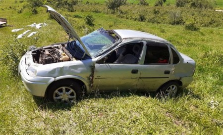 Mulher sofre ferimentos em acidente na Vicinal Iacri - Rinópolis