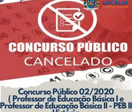 Prefeitura de Lucélia cancela realização de concurso público