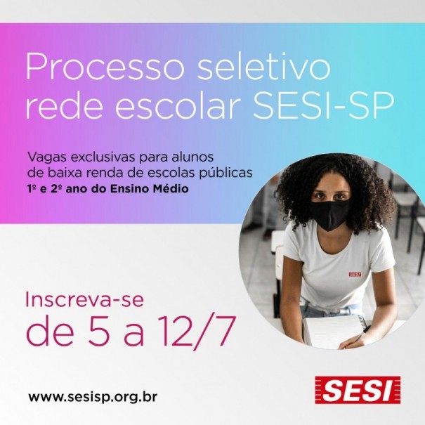 SESI de Osvaldo Cruz est com vagas abertas para alunos do Ensino Mdio