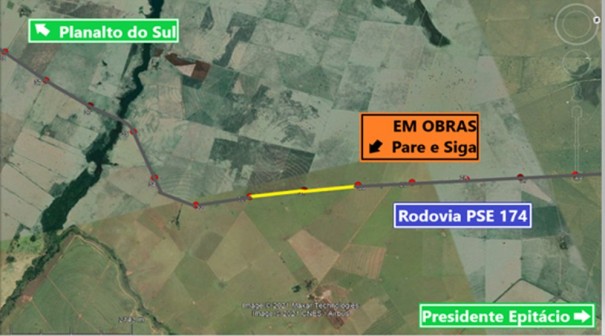 Obras alteram fluxo em estrada vicinal que liga Rodovia Raposo Tavares ao distrito de Planalto do Sul, em Presidente Epitcio