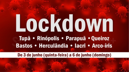 Tupã e mais 7 cidades da microrregião, em conjunto, decidem lockdown para o próximo final de semana