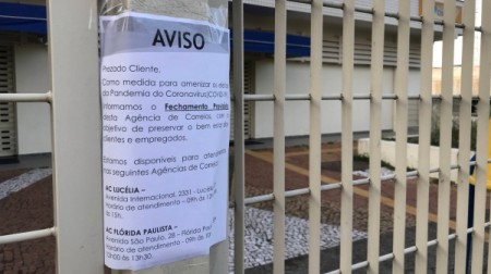 Covid-19: agência dos Correios de Adamantina é fechada temporariamente