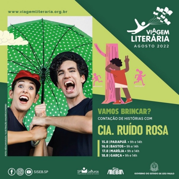 Projeto Viagem Literria 2022 ter apresentao da 'Cia Rudo Rosa' em Parapu