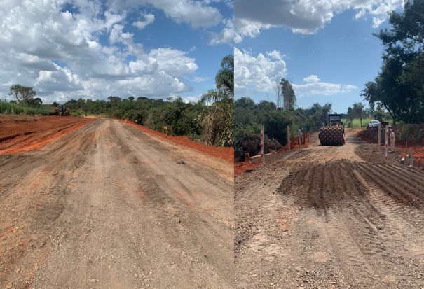 Usina Califrnia constri desvio na estrada vicinal PRP-287. Trnsito no local foi prejudicado aps eroso causada pela chuva