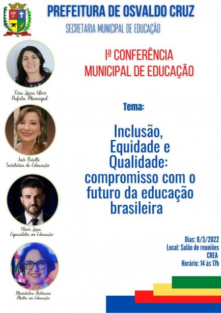 Osvaldo Cruz realizou a 1º Conferência Municipal de Educação