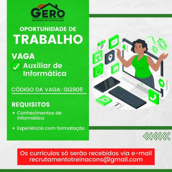 Gero Materiais de Osvaldo Cruz est com oportunidades de emprego