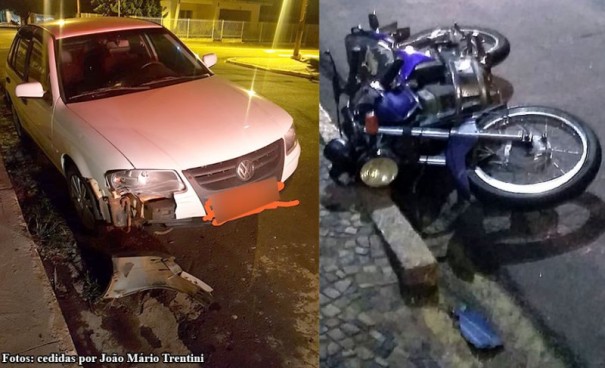 Motociclista fica ferido em acidente de trnsito em Tup