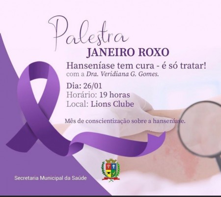 Palestra fala sobre prevenção e tratamento de hanseníase em Osvaldo Cruz nesta quinta-feira