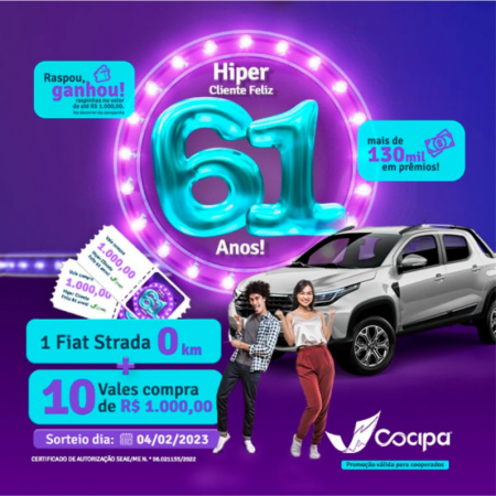 Hiper Cocipa realiza sorteio final da campanha 