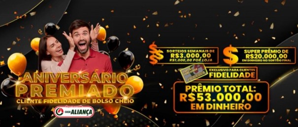 Supermercado Casa Aliana finaliza promoo de aniversrio com sorteio de R$20 mil