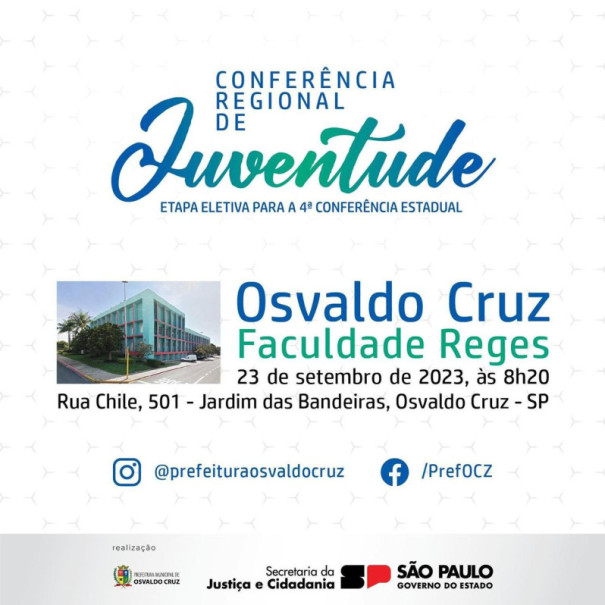 1ª Conferência da Juventude e Regional da Macrorregião de Presidente Prudente acontece em OC