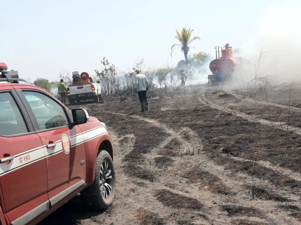 Incêndio de grandes proporções em Área de Preservação Permanente mobiliza Corpo de Bombeiros, em Paulicéia