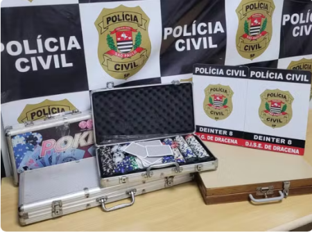 OperaÃ§Ã£o policial apreende materiais suspeitos de envolvimento com jogos ilegais em Dracena