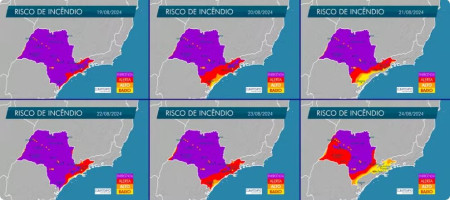 Defesa Civil emite alerta de risco elevado de incÃªndios florestais na regiÃ£o de Presidente Prudente