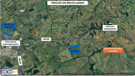 Obras no asfalto interditam novo trecho da Rovodia Assis Chateaubriand entre MartinÃ³polis e ParapuÃ£