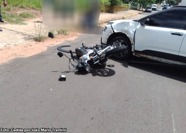 Motociclista sofre ferimentos em acidente de trânsito em Tupã