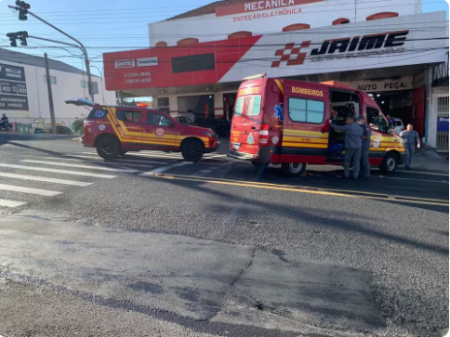 Idoso fica gravemente ferido apÃ³s cair na Avenida Brasil e ser atropelado por caminhÃ£o, em Presidente Prudente