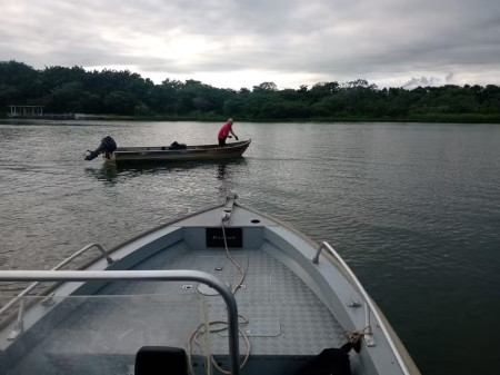 FiscalizaÃ§Ã£o flagra pescador com redes armadas irregularmente no Rio ParanÃ¡, em Panorama