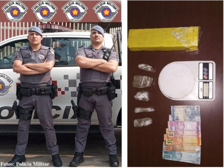 IndivÃ­duo Ã© preso e porÃ§Ãµes e tablete de maconha sÃ£o apreendidas em Iacri (SP)