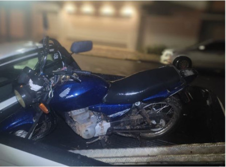 Motocicleta furtada em TupÃ£ Ã© restituÃ­da Ã  vÃ­tima