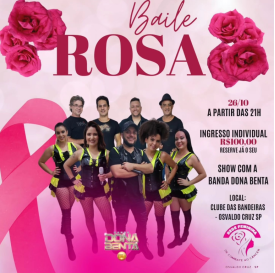 Rede Feminina de Combate ao CÃ¢ncer promove o Baile Rosa neste final de semana