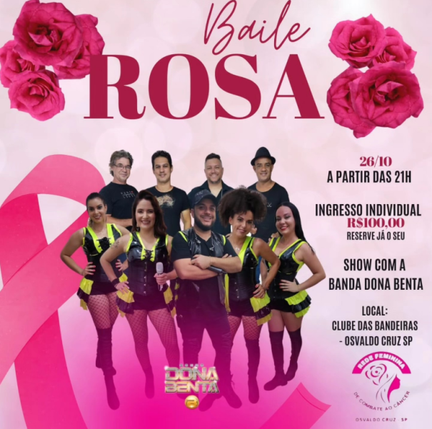 Rede Feminina de Combate ao Câncer promove o Baile Rosa neste final de semana