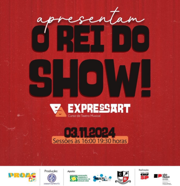 Alunos do Expressart encerram curso com apresentação do espetáculo ‘O Rei do Show’