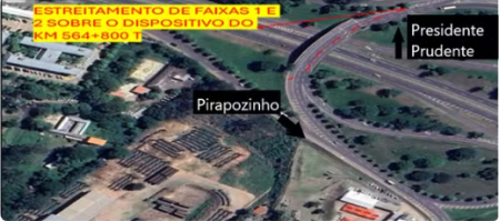 Obras inteditam passagem superior de viaduto na Rodovia Raposo Tavares, em Pirapozinho