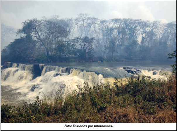 Incêndio atinge vegetação da Cachoeira do Salto e Clube de Campo Max Wirth, em Lucélia