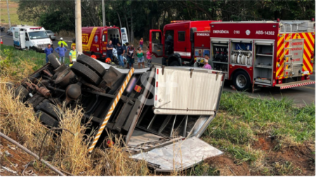 Por cerca de duas horas equipes atuam no resgate de vÃ­tima de acidente na SP-294 em Adamantina