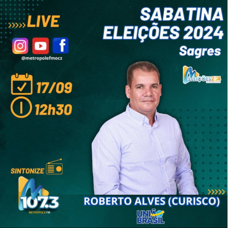 RÃ¡dio MetrÃ³pole FM realiza sabatinas com os candidatos Ã  Prefeitura de Sagres