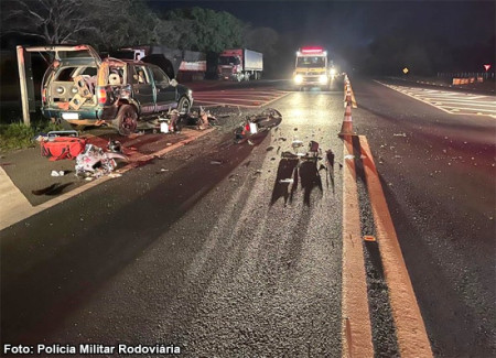 Uma pessoa morre em colisÃ£o entre Blazer na Rodovia assis Chateaubriand